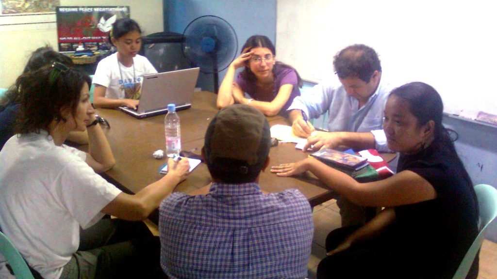 Members of ARCS-Italy in a meeting with Filipino childs rights advocates